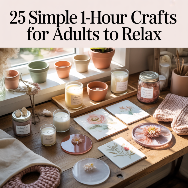 25 Simple 1-Hour Crafts for Adults to Relax